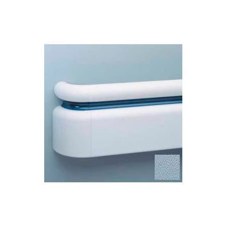 Pawling All Vinyl Three-Piece Handrail System, 6.25" Face, Aluminum Retainer, 12' Long, Blue Fog BR-400V-369